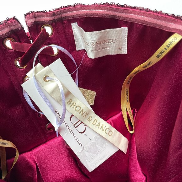 Bronx and Banco Maraya Sequin Corset Midi Dress Size AU 10 US 6 Medium NEW NWT - Picture 5 of 9